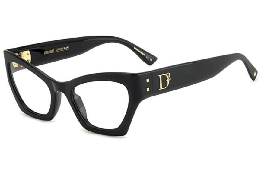 Okulary korekcyjne Dsquared2 D20133 807 Kocie oczy Czarne