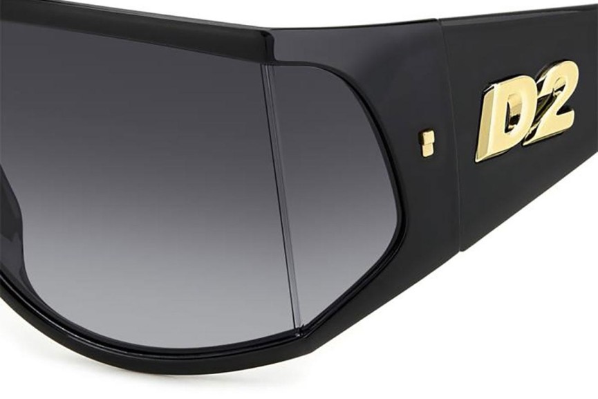 Okulary przeciwsłoneczne Dsquared2 D20124/S 2M2/9O Flat Top Czarne