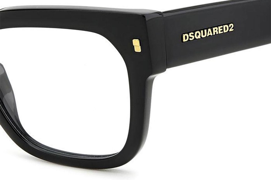 Okulary korekcyjne Dsquared2 D20129 807 Prostokątne Czarne