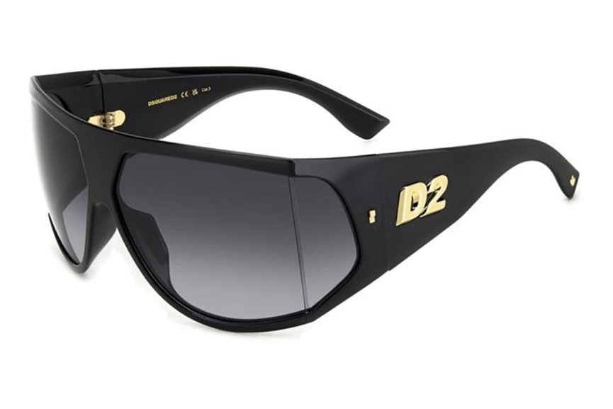 Okulary przeciwsłoneczne Dsquared2 D20124/S 2M2/9O Flat Top Czarne