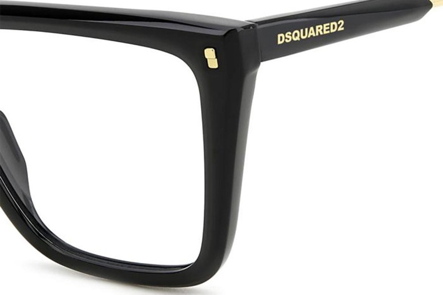 Okulary korekcyjne Dsquared2 D20136 807 Prostokątne Czarne