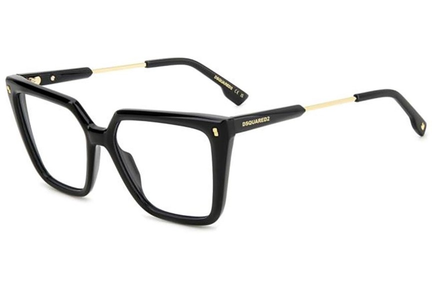 Okulary korekcyjne Dsquared2 D20136 807 Prostokątne Czarne