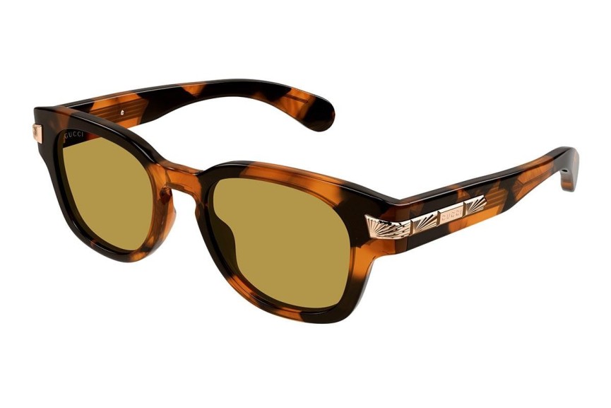 Okulary przeciwsłoneczne Gucci GG1518S 003 Okrągłe Havana