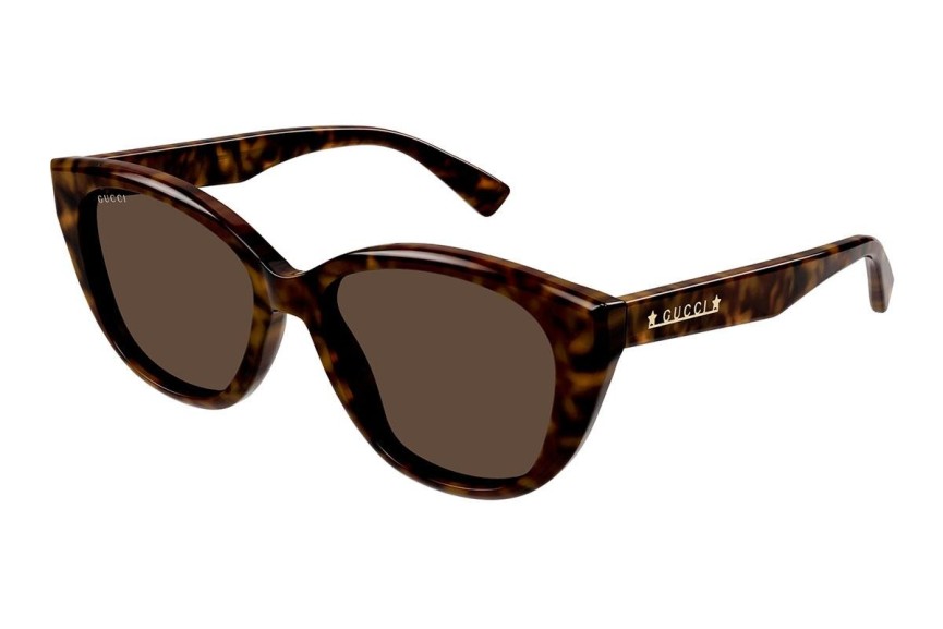 Okulary przeciwsłoneczne Gucci GG1588S 002 Kocie oczy Havana