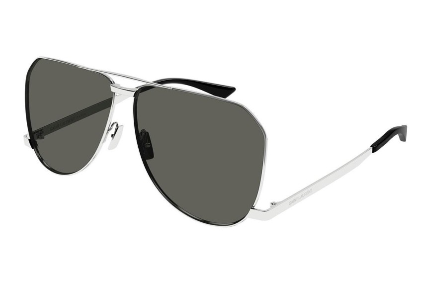 Okulary przeciwsłoneczne Saint Laurent SL690DUST 002 Pilotki (Aviator) Srebrne