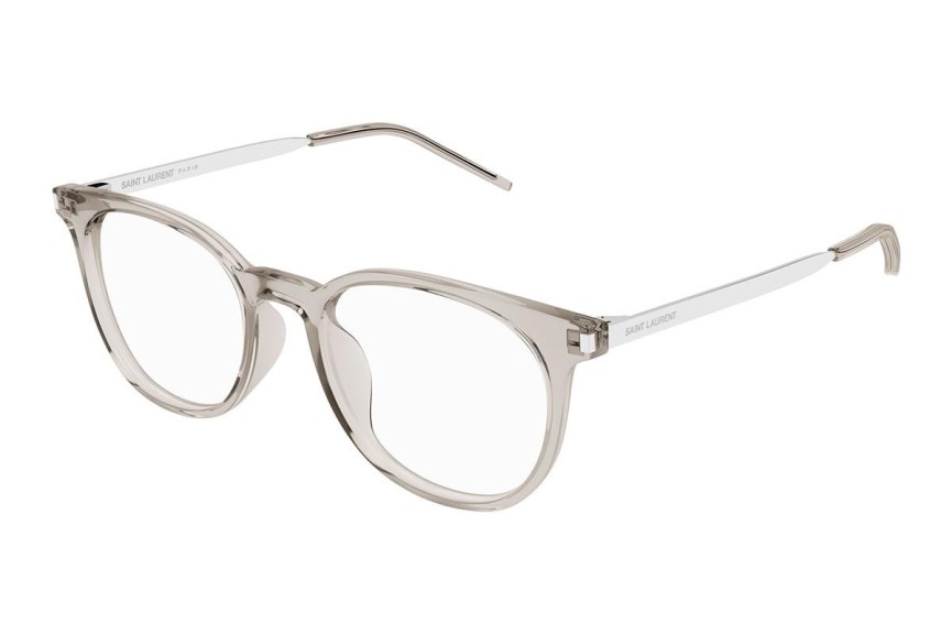 Okulary korekcyjne Saint Laurent SL683/F 003 Okrągłe Beżowe