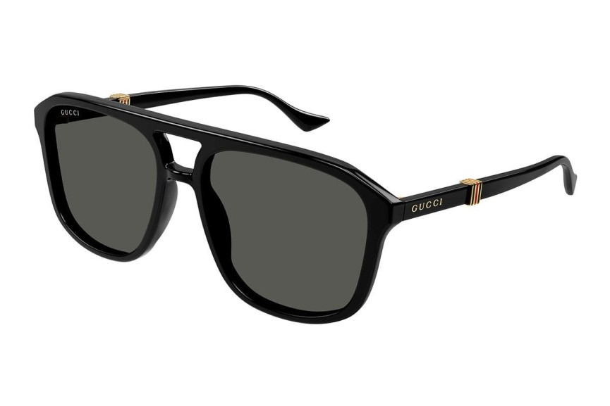 Okulary przeciwsłoneczne Gucci GG1494S 001 Pilotki (Aviator) Czarne