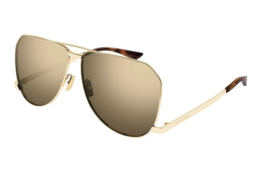 Okulary przeciwsłoneczne Saint Laurent SL690DUST 004 Pilotki (Aviator) Złote