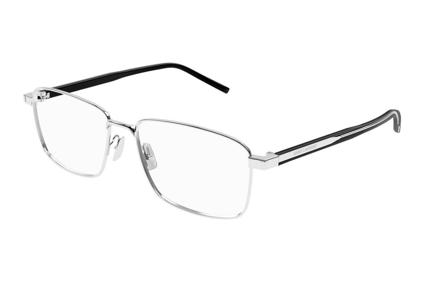 Okulary korekcyjne Saint Laurent SL666 004 Prostokątne Srebrne