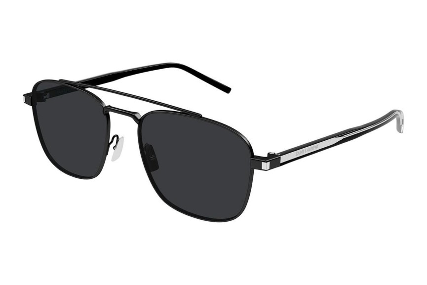 Okulary przeciwsłoneczne Saint Laurent SL665 001 Pilotki (Aviator) Czarne