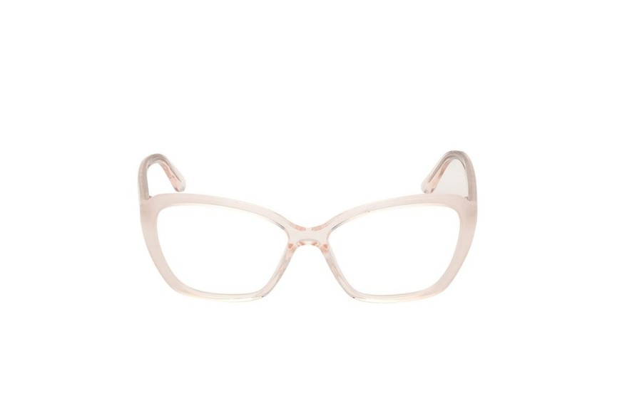 Okulary korekcyjne Guess GU50115 025 Kocie oczy Beżowe