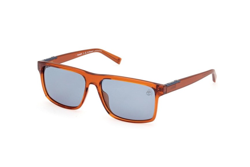 Okulary przeciwsłoneczne Timberland TB00006 47D Polarized Prostokątne Brązowe