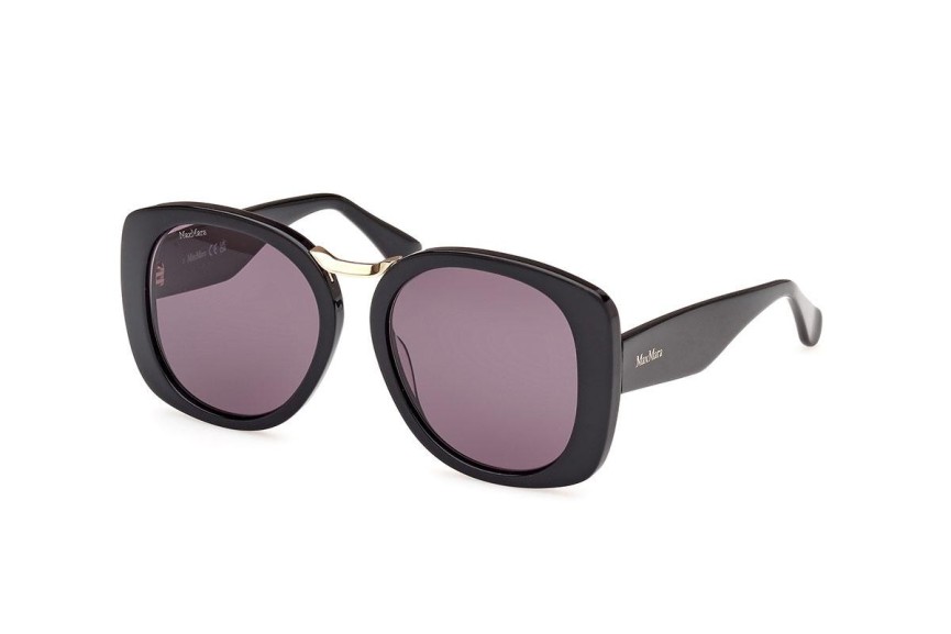 Okulary przeciwsłoneczne Max Mara MM0092 01A Okrągłe Czarne