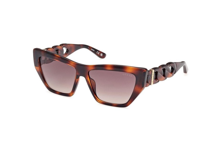 Okulary przeciwsłoneczne Guess GU00111 52F Kocie oczy Havana