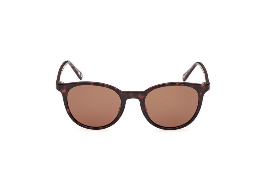 Okulary przeciwsłoneczne Guess GU00118 52E Okrągłe Havana