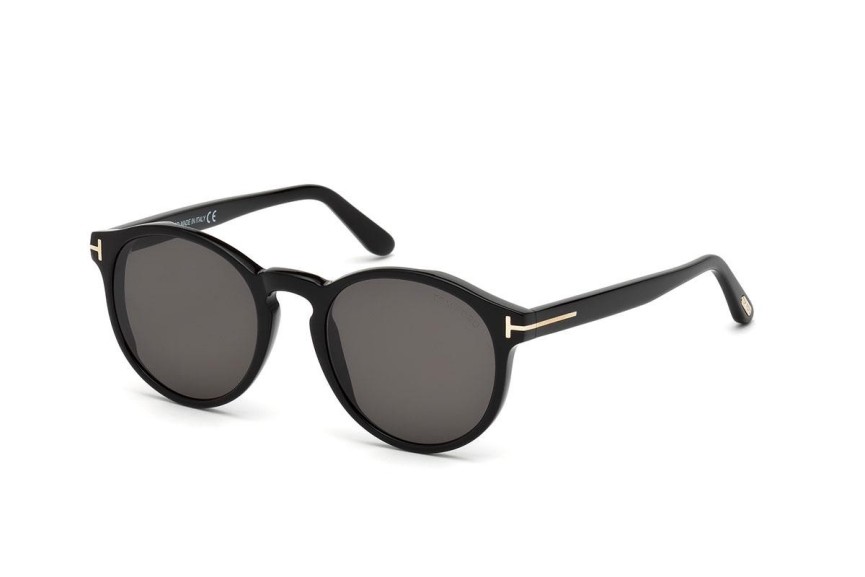 Okulary przeciwsłoneczne Tom Ford Ian FT0591 01A Okrągłe Czarne