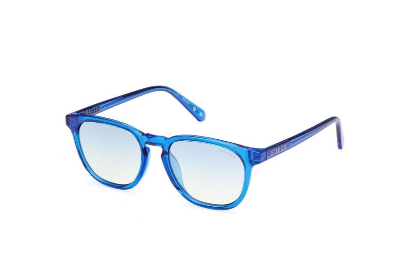 Okulary przeciwsłoneczne Guess GU8293 90X Okrągłe Niebieskie