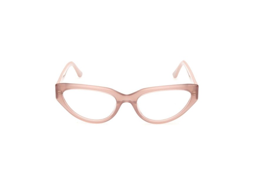 Okulary korekcyjne Guess GU50113 057 Kocie oczy Beżowe