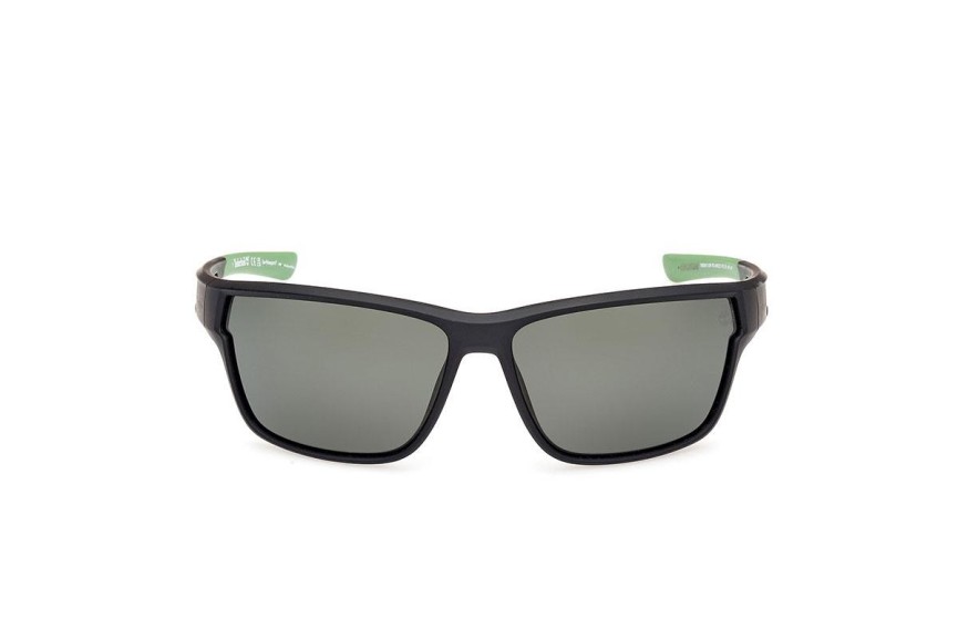 Okulary przeciwsłoneczne Timberland TB00001 02R Polarized Prostokątne Czarne