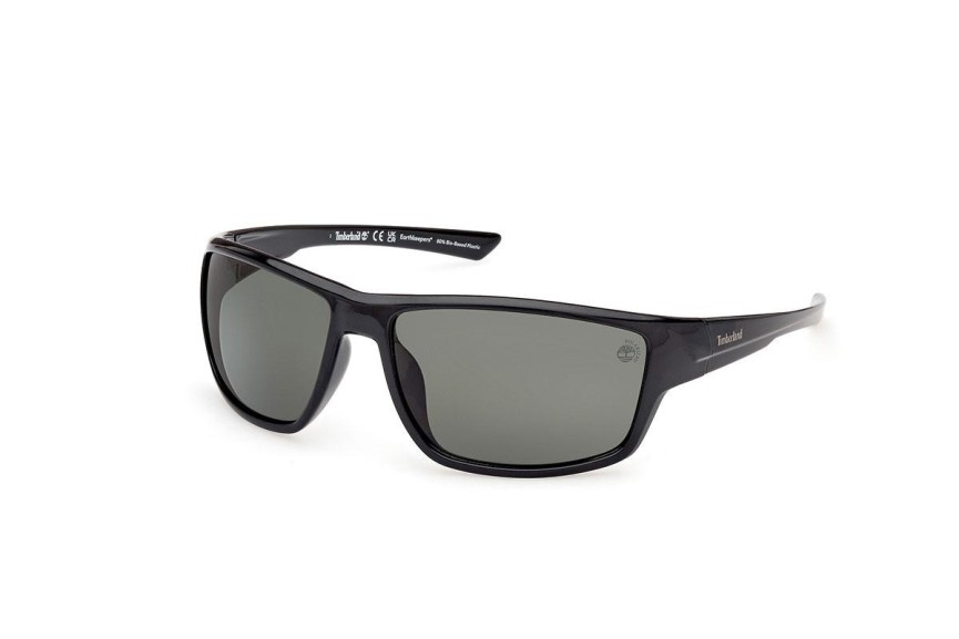 Okulary przeciwsłoneczne Timberland TB00003 01R Polarized Prostokątne Czarne