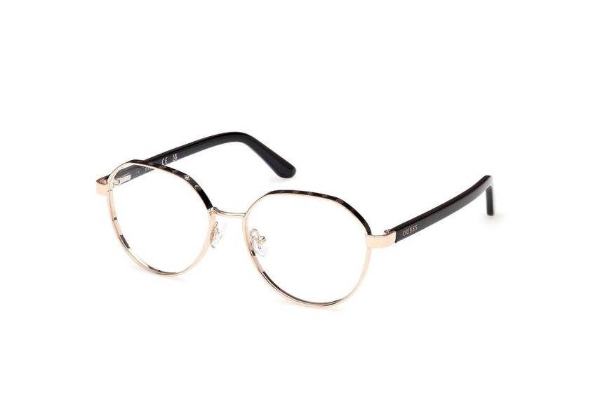 Okulary korekcyjne Guess GU50124 005 Okrągłe Złote