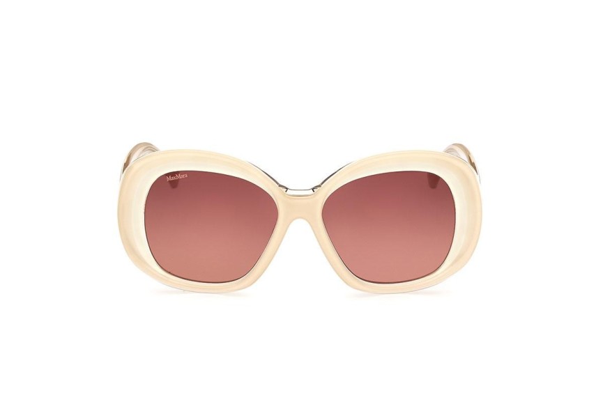 Okulary przeciwsłoneczne Max Mara MM0087 25F Okrągłe Beżowe