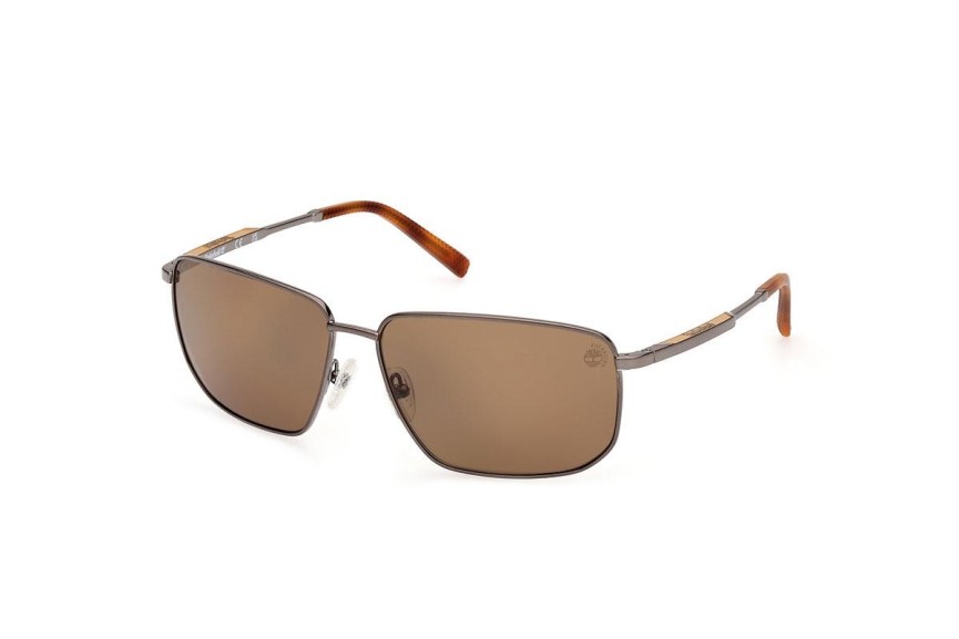 Okulary przeciwsłoneczne Timberland TB00010 06H Polarized Prostokątne Szare