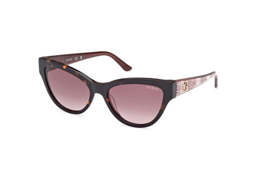 Okulary przeciwsłoneczne Guess GU00112 52F Kocie oczy Havana