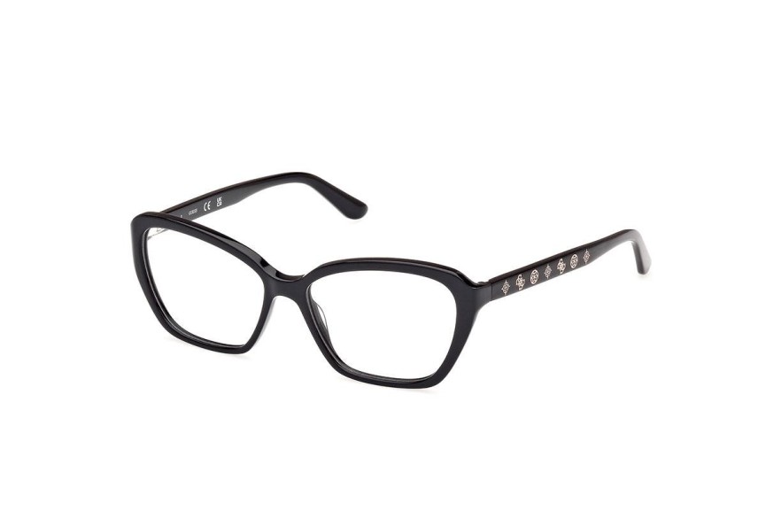 Okulary korekcyjne Guess GU50115 001 Kocie oczy Czarne