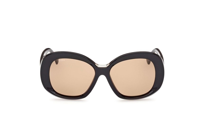 Okulary przeciwsłoneczne Max Mara MM0087 01E Okrągłe Czarne