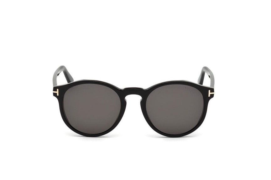 Okulary przeciwsłoneczne Tom Ford Ian FT0591 01A Okrągłe Czarne