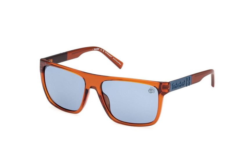 Okulary przeciwsłoneczne Timberland TB00005 47D Polarized Kwadratowe Brązowe