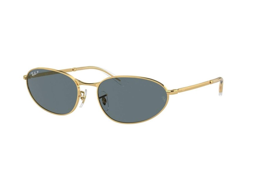 Okulary przeciwsłoneczne Ray-Ban RB3734 001/3R Polarized Owalne Złote