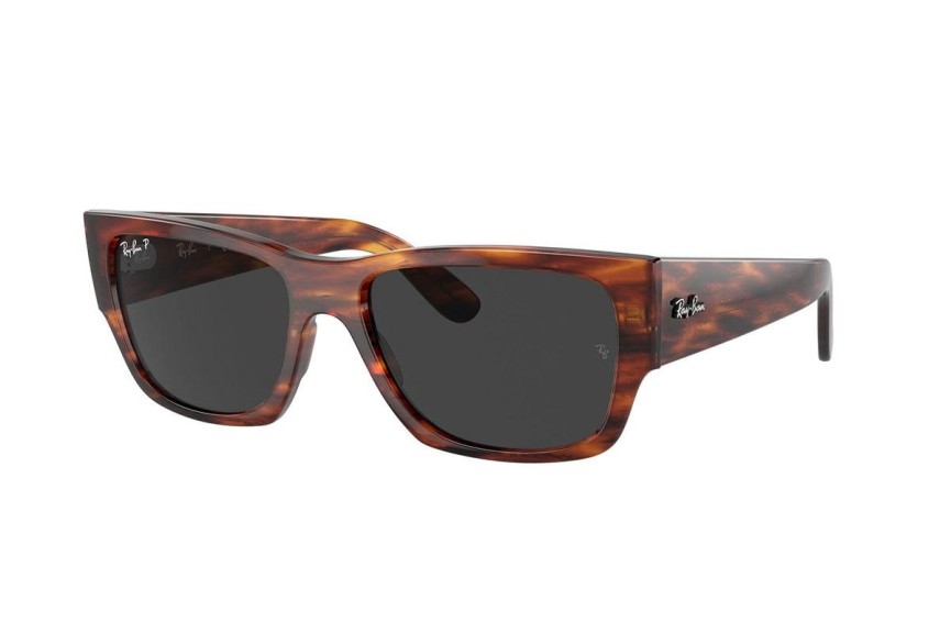 Okulary przeciwsłoneczne Ray-Ban Carlos RB0947S 954/48 Polarized Prostokątne Havana