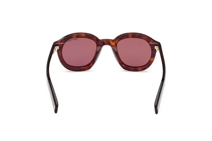 Okulary przeciwsłoneczne Tom Ford FT1100 52E Okrągłe Havana