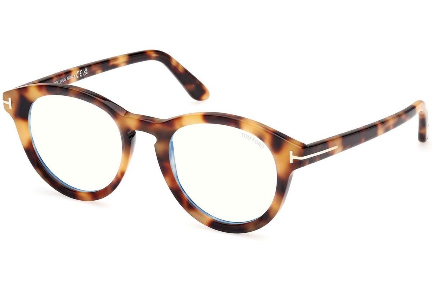 Okulary korekcyjne Tom Ford FT5940-B 053 Okrągłe Havana