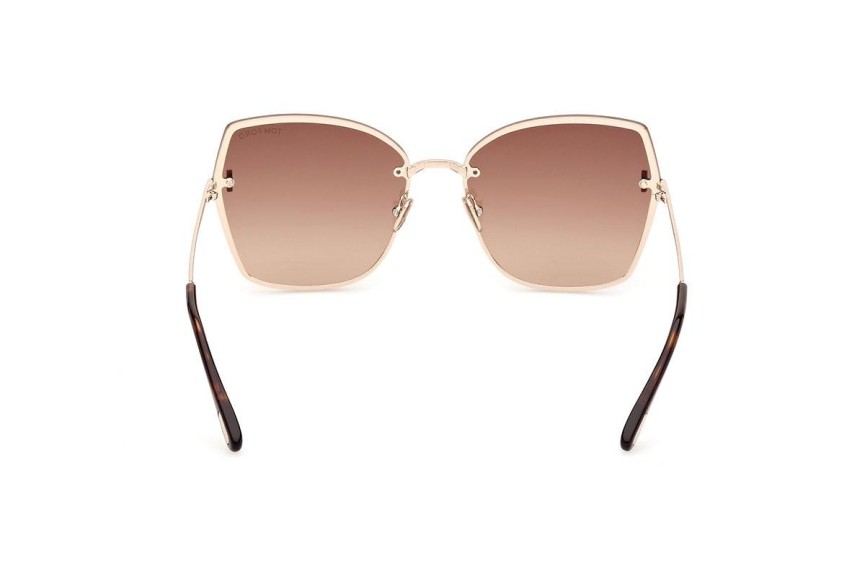 Okulary przeciwsłoneczne Tom Ford FT1107 28F Kwadratowe Złote