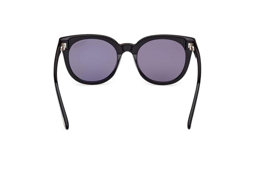 Okulary przeciwsłoneczne Tom Ford FT1109 01D Polarized Okrągłe Czarne