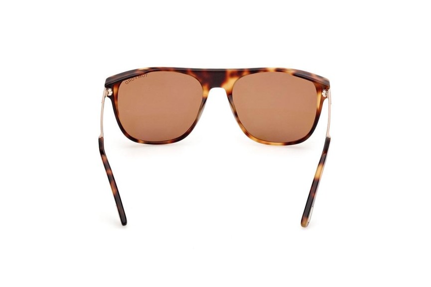 Okulary przeciwsłoneczne Tom Ford FT1105 55E Kwadratowe Havana