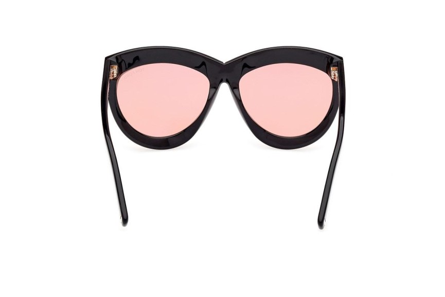 Okulary przeciwsłoneczne Tom Ford FT1112 01E Kocie oczy Czarne