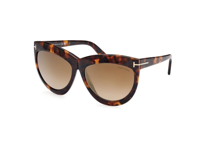 Okulary przeciwsłoneczne Tom Ford FT1112 53G Kocie oczy Havana