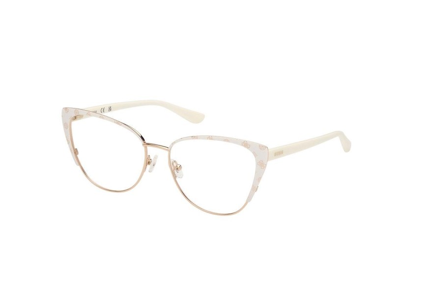 Okulary korekcyjne Guess GU50121 021 Kocie oczy Białe