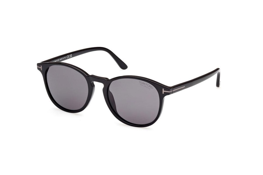 Okulary przeciwsłoneczne Tom Ford FT1097-N 01D Polarized Okrągłe Czarne