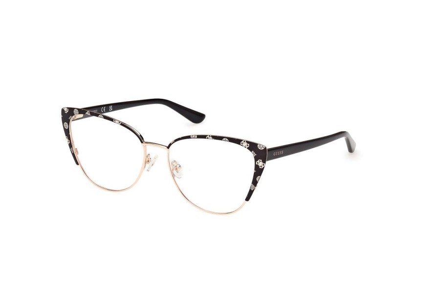 Okulary korekcyjne Guess GU50121 005 Kocie oczy Czarne