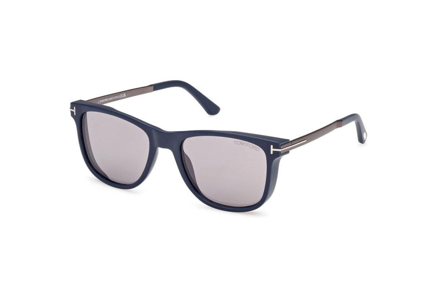 Okulary przeciwsłoneczne Tom Ford FT1104 91C Kwadratowe Niebieskie