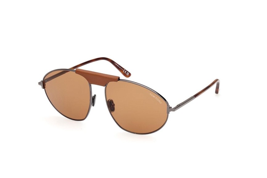 Okulary przeciwsłoneczne Tom Ford FT1095 08E Pilotki (Aviator) Szare