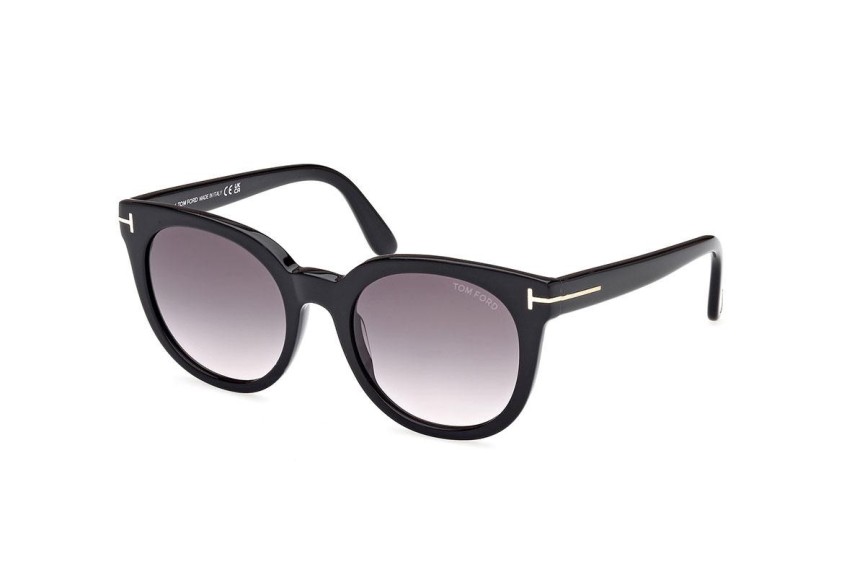 Okulary przeciwsłoneczne Tom Ford FT1109 01B Okrągłe Czarne