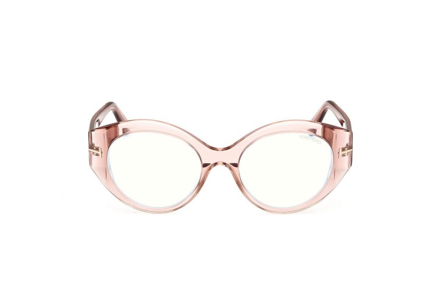 Okulary korekcyjne Tom Ford FT5950-B 072 Owalne Różowe