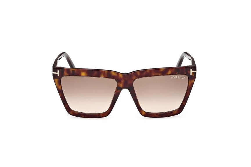 Okulary przeciwsłoneczne Tom Ford FT1110 52F Kwadratowe Havana