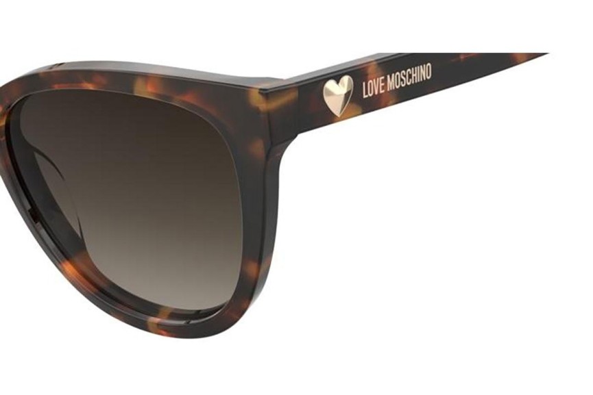 Okulary przeciwsłoneczne Love Moschino MOL072/S H7P/HA Prostokątne Havana